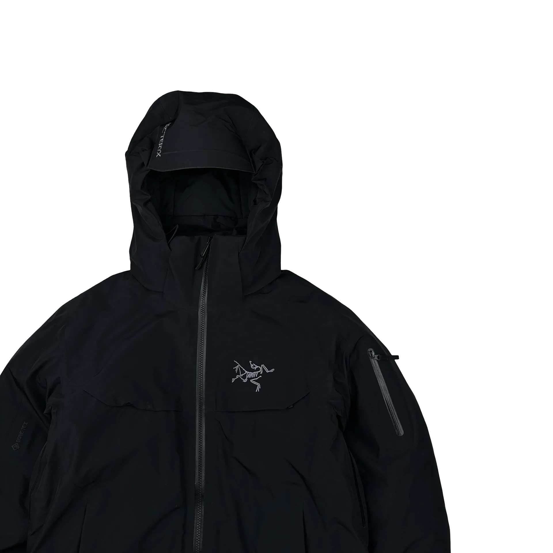 Arcteryx Black Macai Down Filled Gore-Tex Drop Hood Jacket - Medium