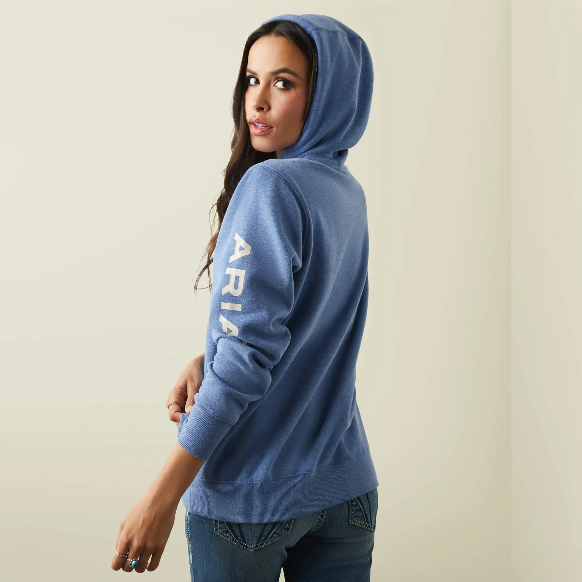 Ariat Women's Blue Heather Logo Hoodie