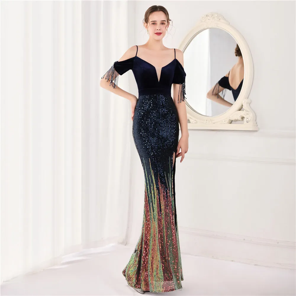 Athena-18829-Halter Long Evening Dress