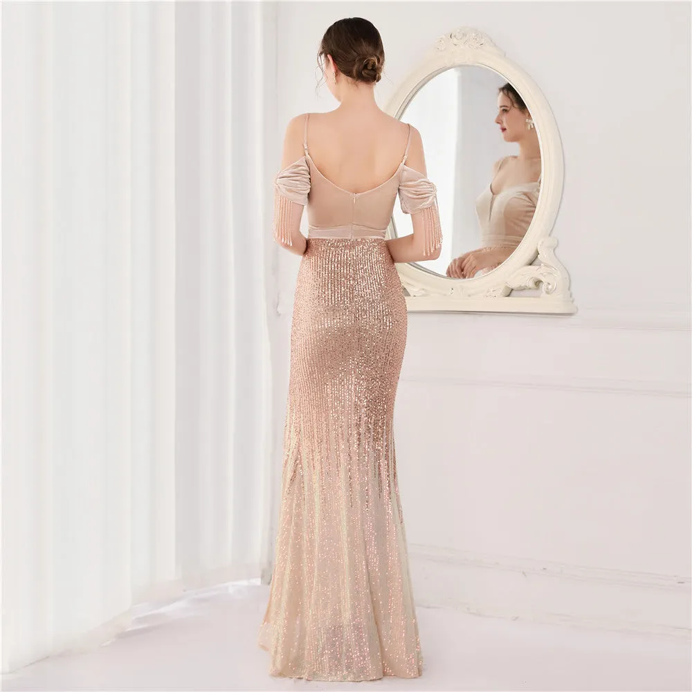 Athena-18829-Halter Long Evening Dress