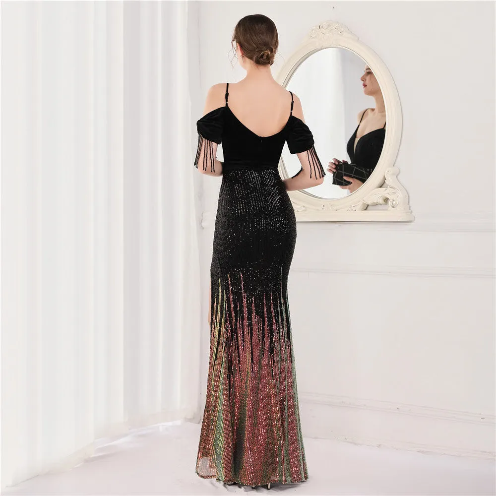 Athena-18829-Halter Long Evening Dress