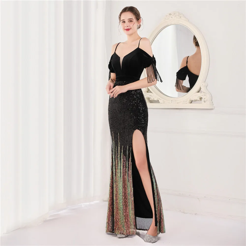 Athena-18829-Halter Long Evening Dress