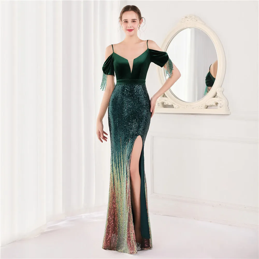 Athena-18829-Halter Long Evening Dress