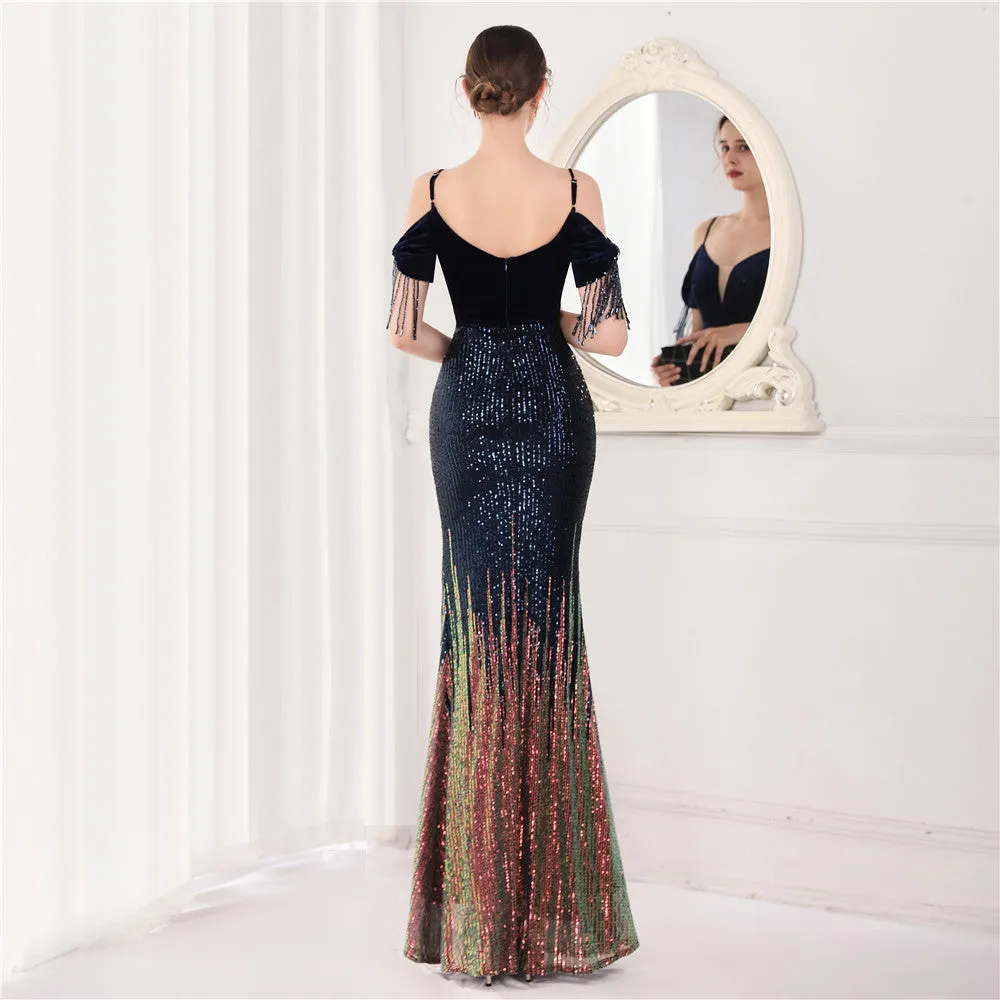 Athena-18829-Halter Long Evening Dress