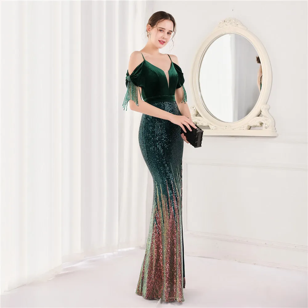 Athena-18829-Halter Long Evening Dress