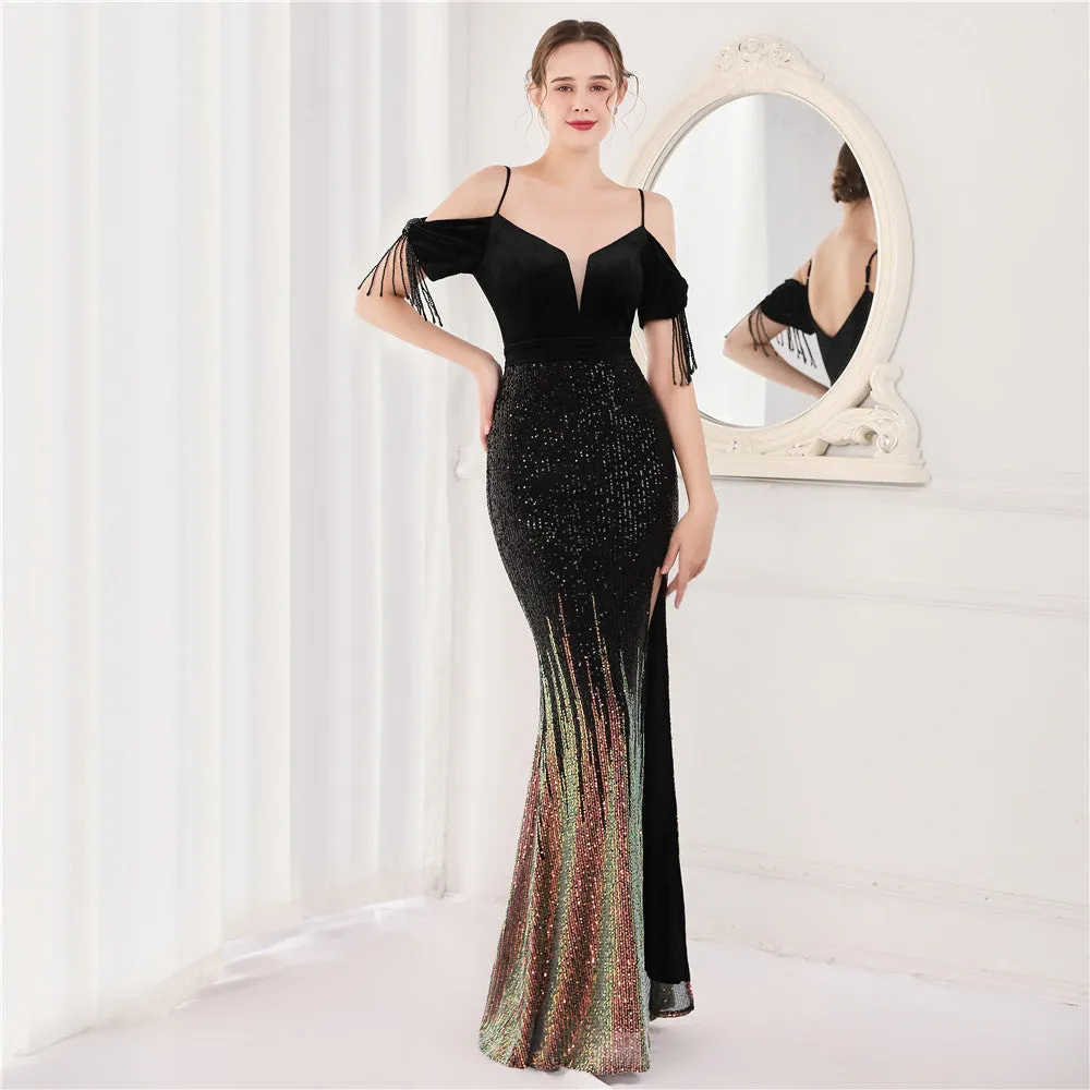 Athena-18829-Halter Long Evening Dress