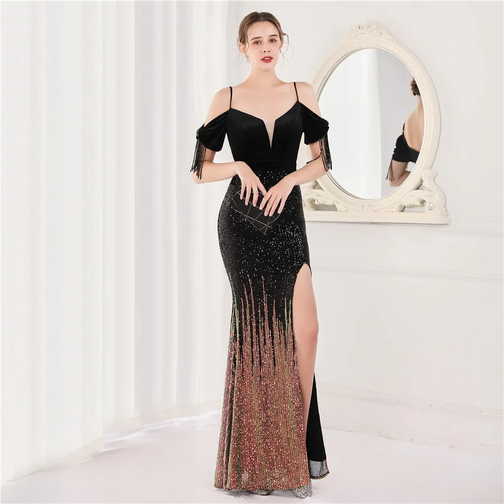 Athena-18829-Halter Long Evening Dress