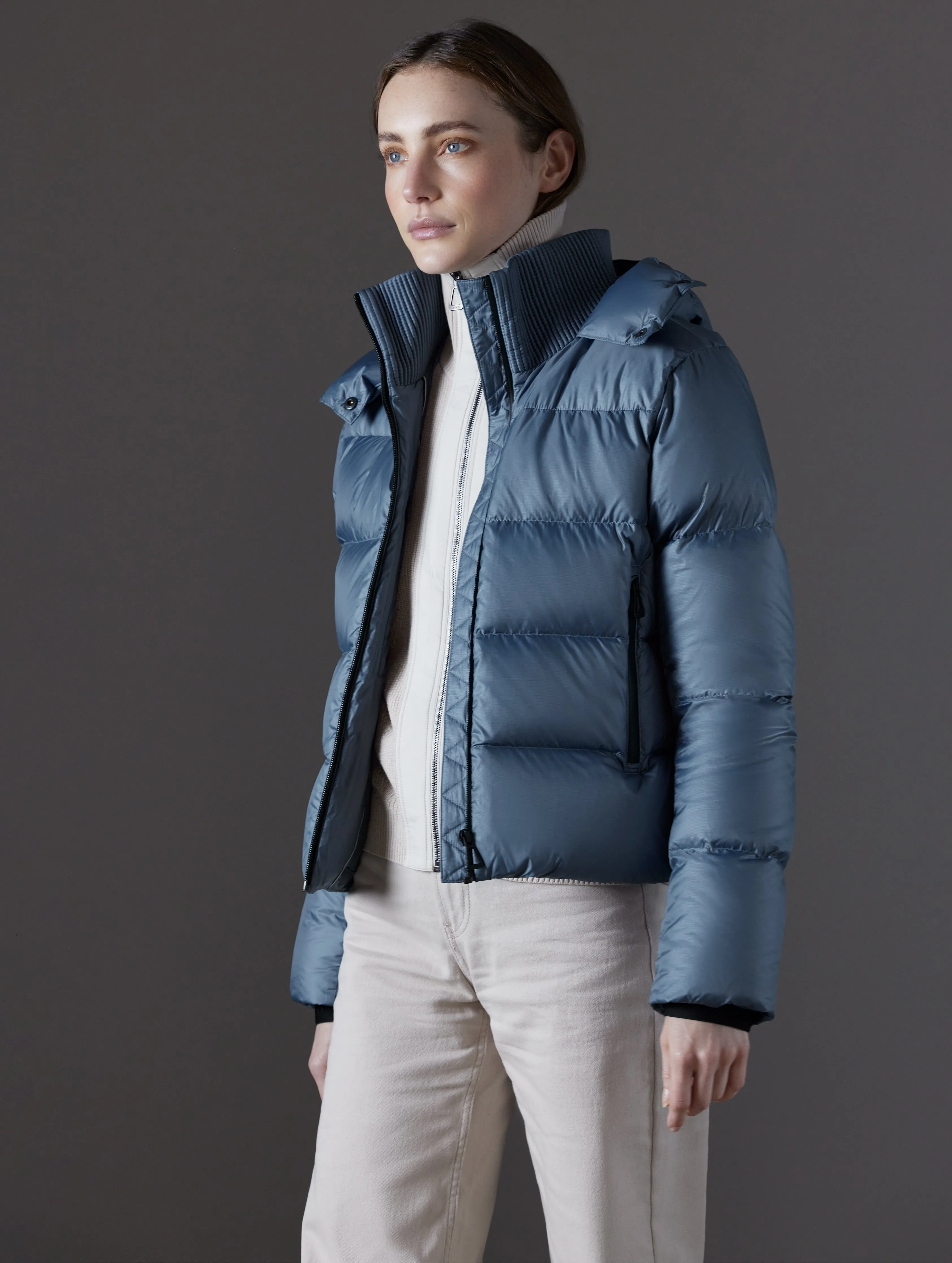 Aura Puffer Jacket - Portal Blue