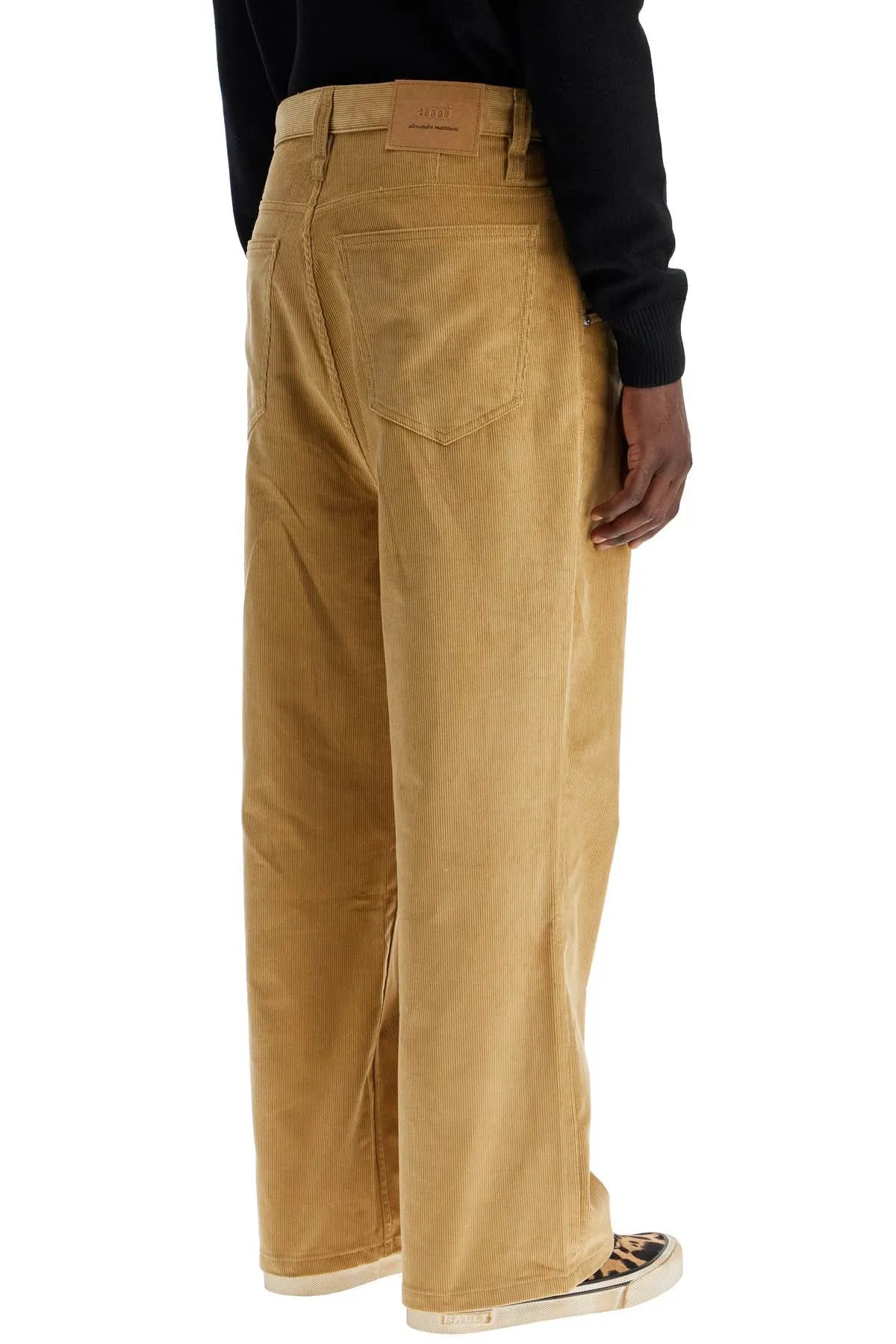 baggy corduroy pants with rib