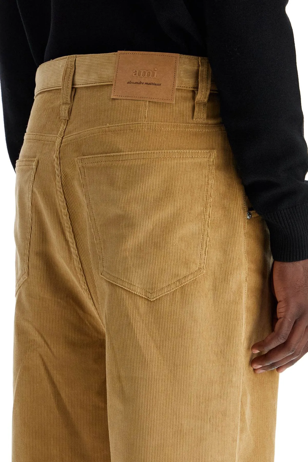 baggy corduroy pants with rib