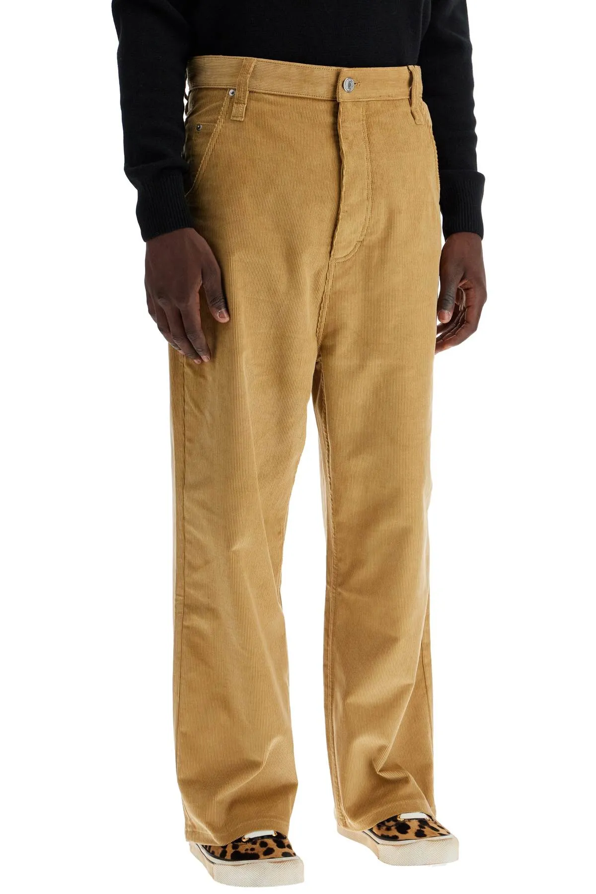 baggy corduroy pants with rib