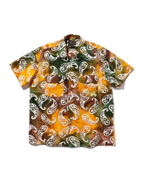 Beams Plus Open Collar Short Sleeve Batik Print