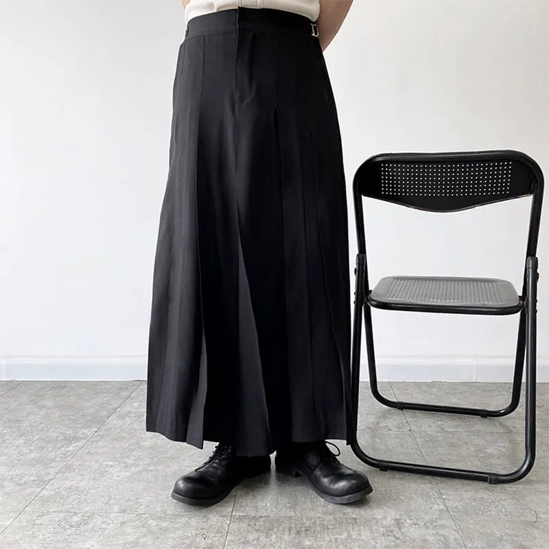 Black Pleated Wide Leg Culottes