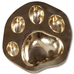 Brass Leopard Paw Ashtray