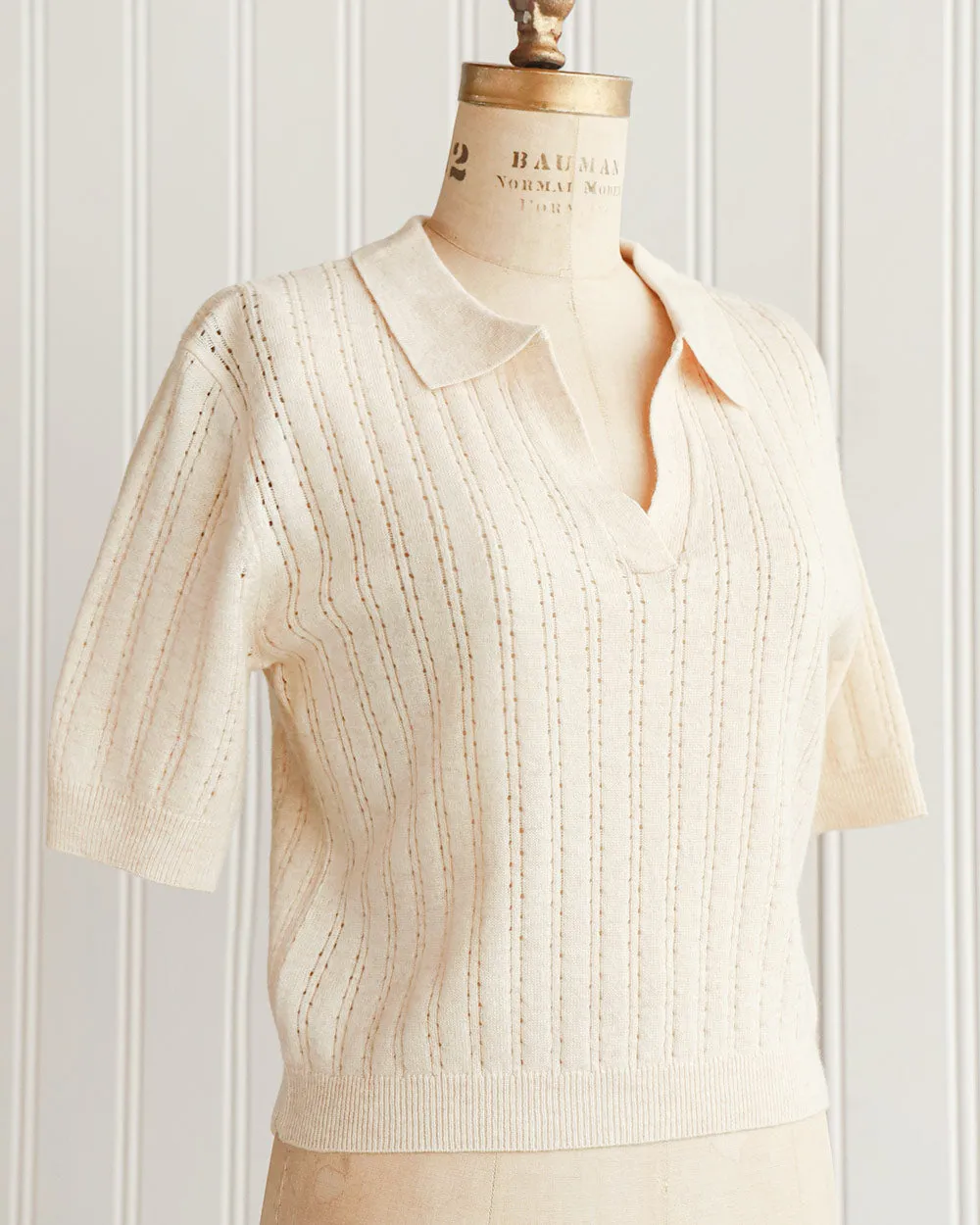 Brodeur Pointelle Knit Top