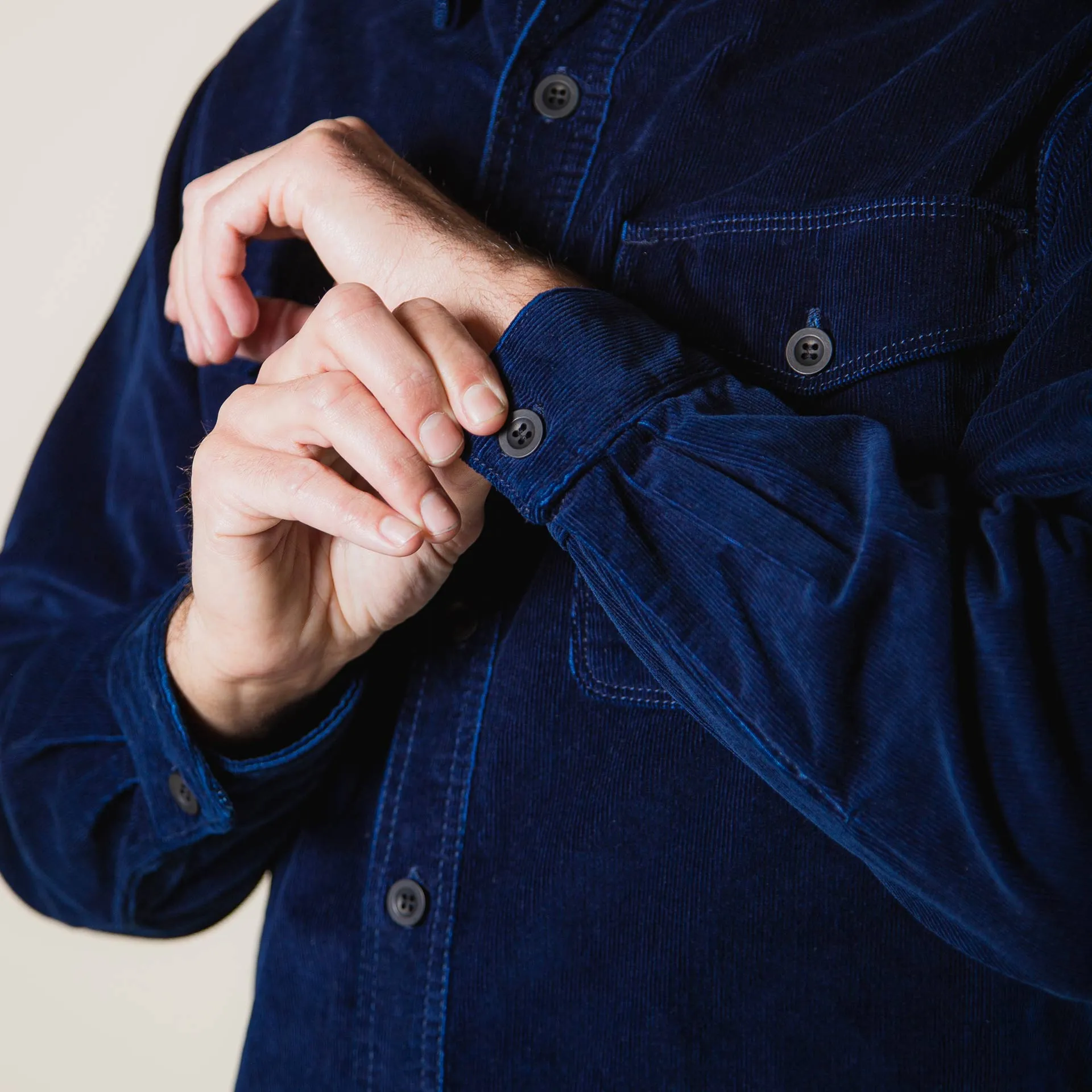 BWS-04 SCOUT OVERSHIRT 10 oz. indigo corduroy