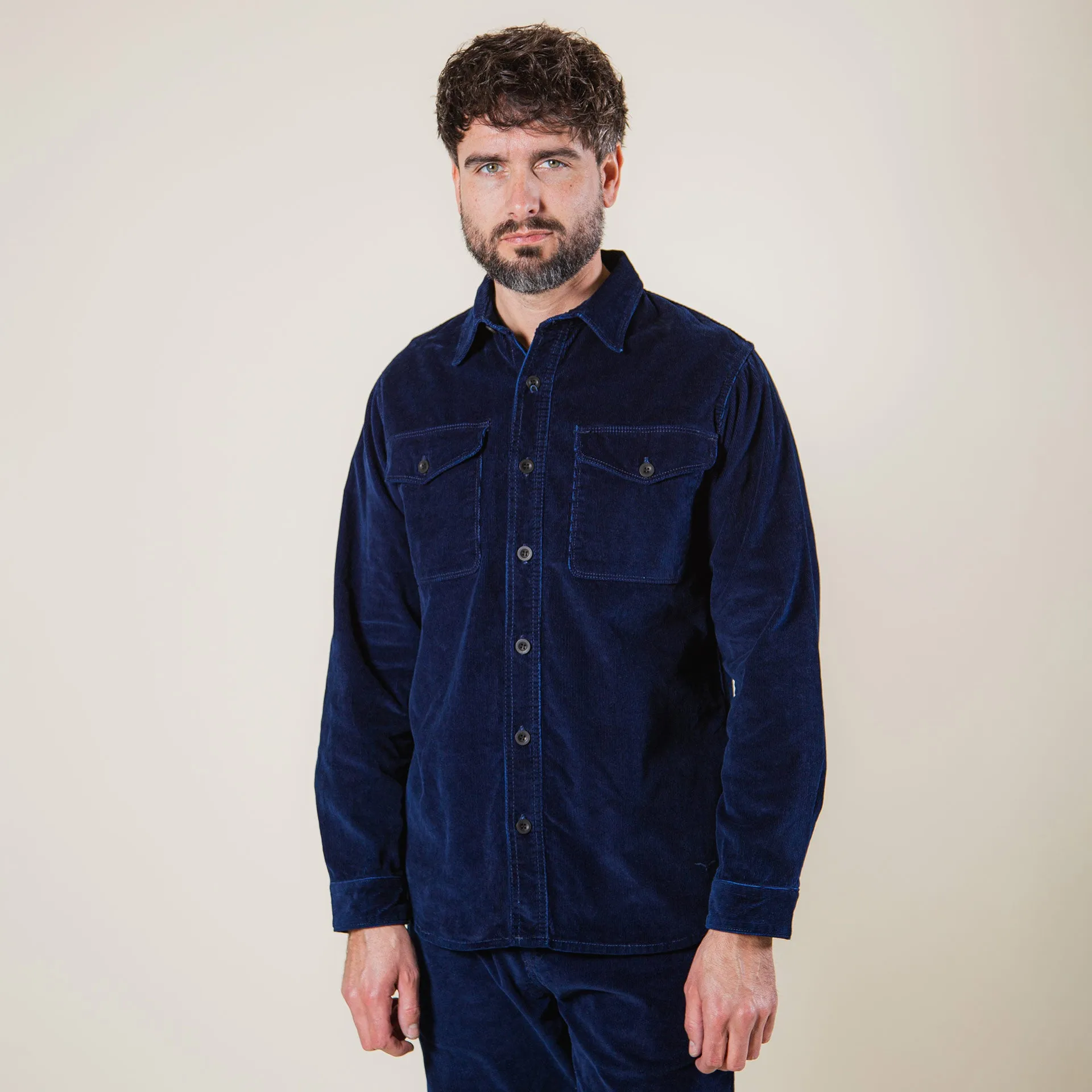 BWS-04 SCOUT OVERSHIRT 10 oz. indigo corduroy