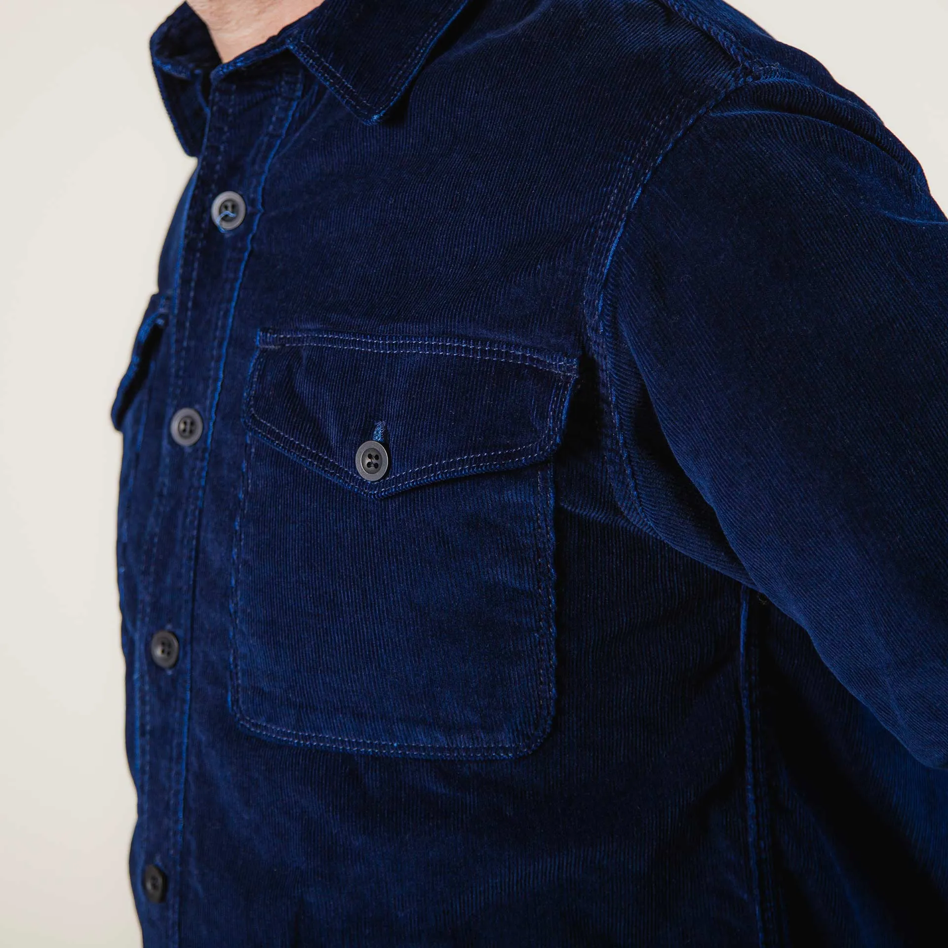 BWS-04 SCOUT OVERSHIRT 10 oz. indigo corduroy