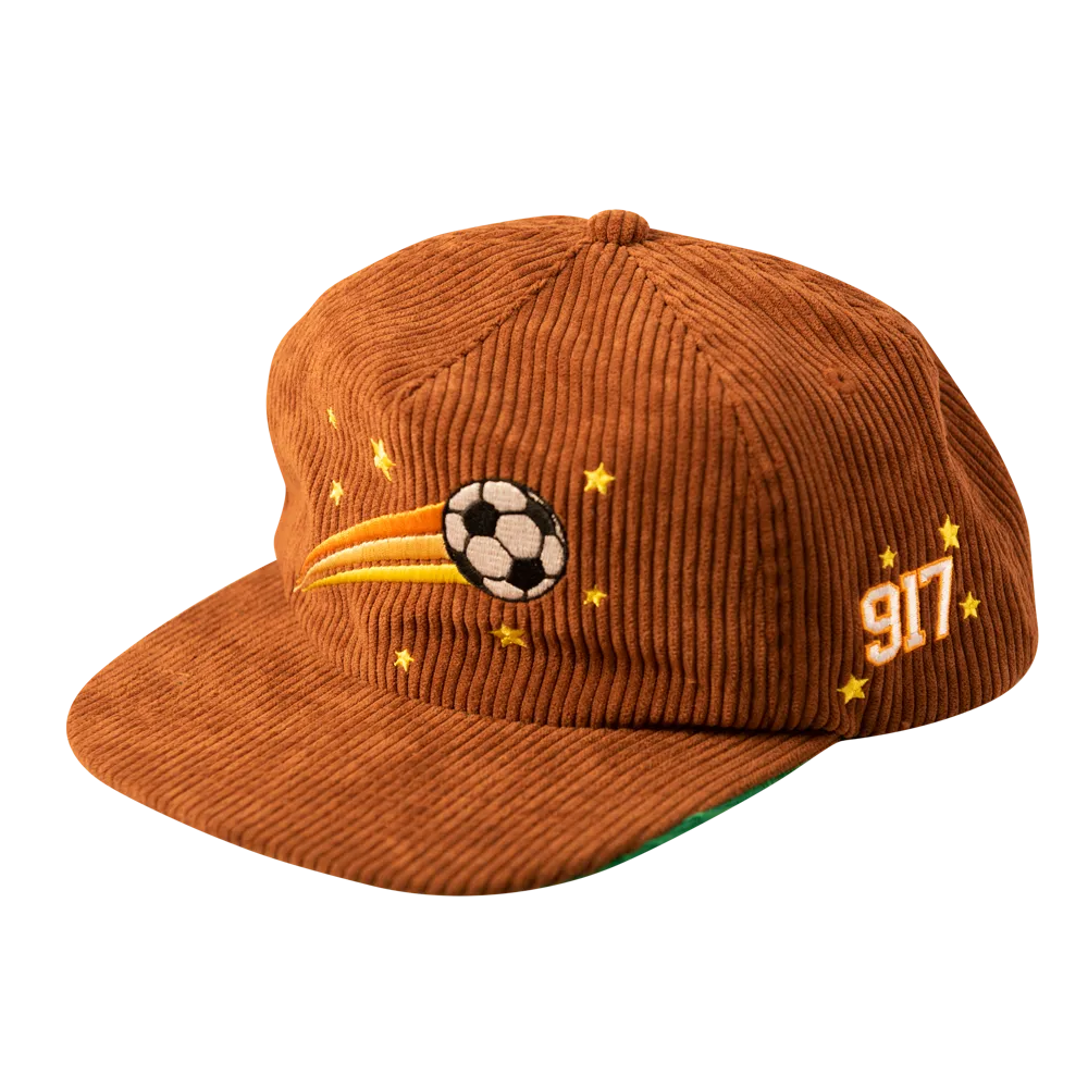 Call Me 917 Futbol Fusion Corduroy Snapback Cap Brown