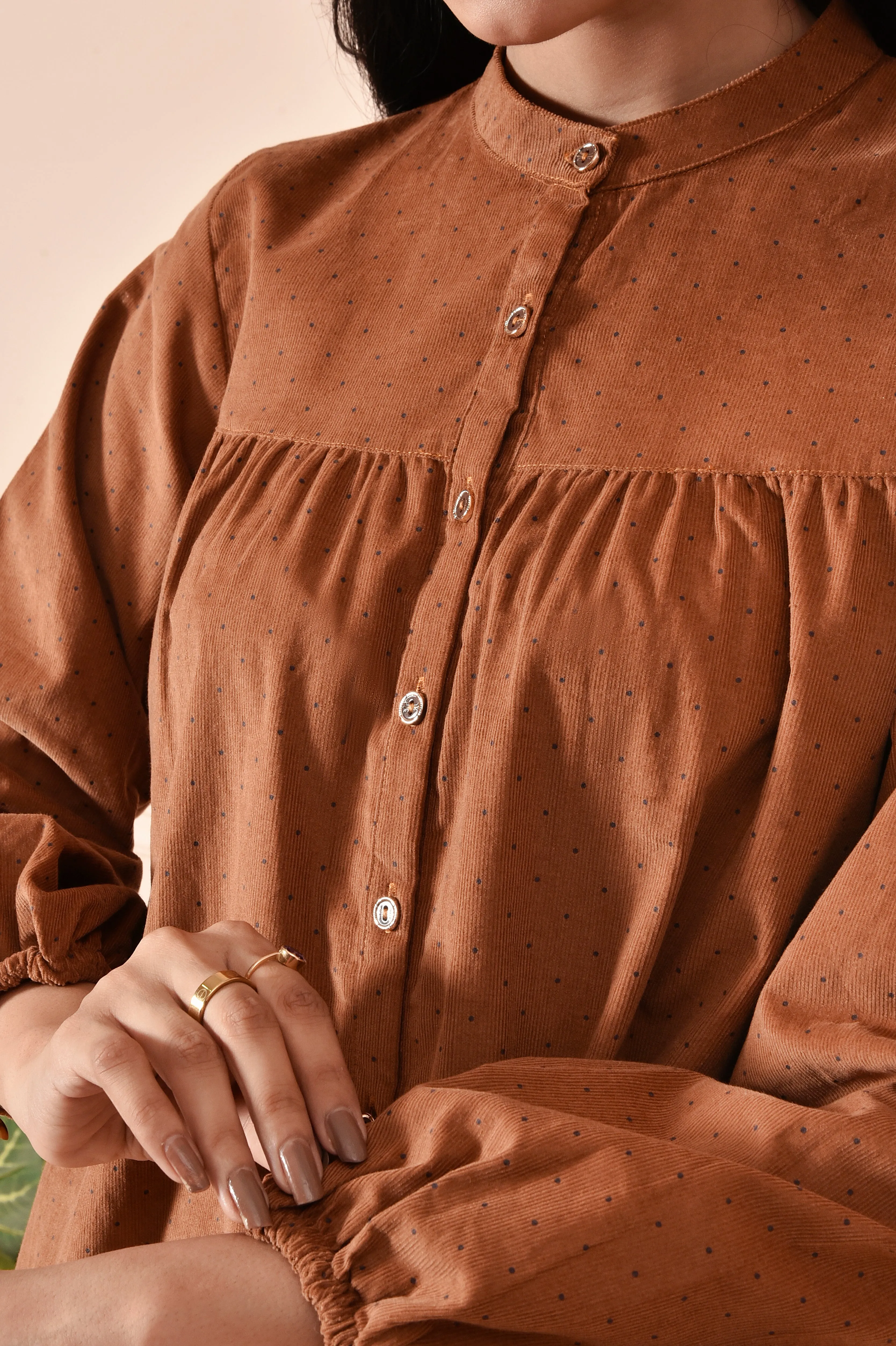 Classic Brown Corduroy Top