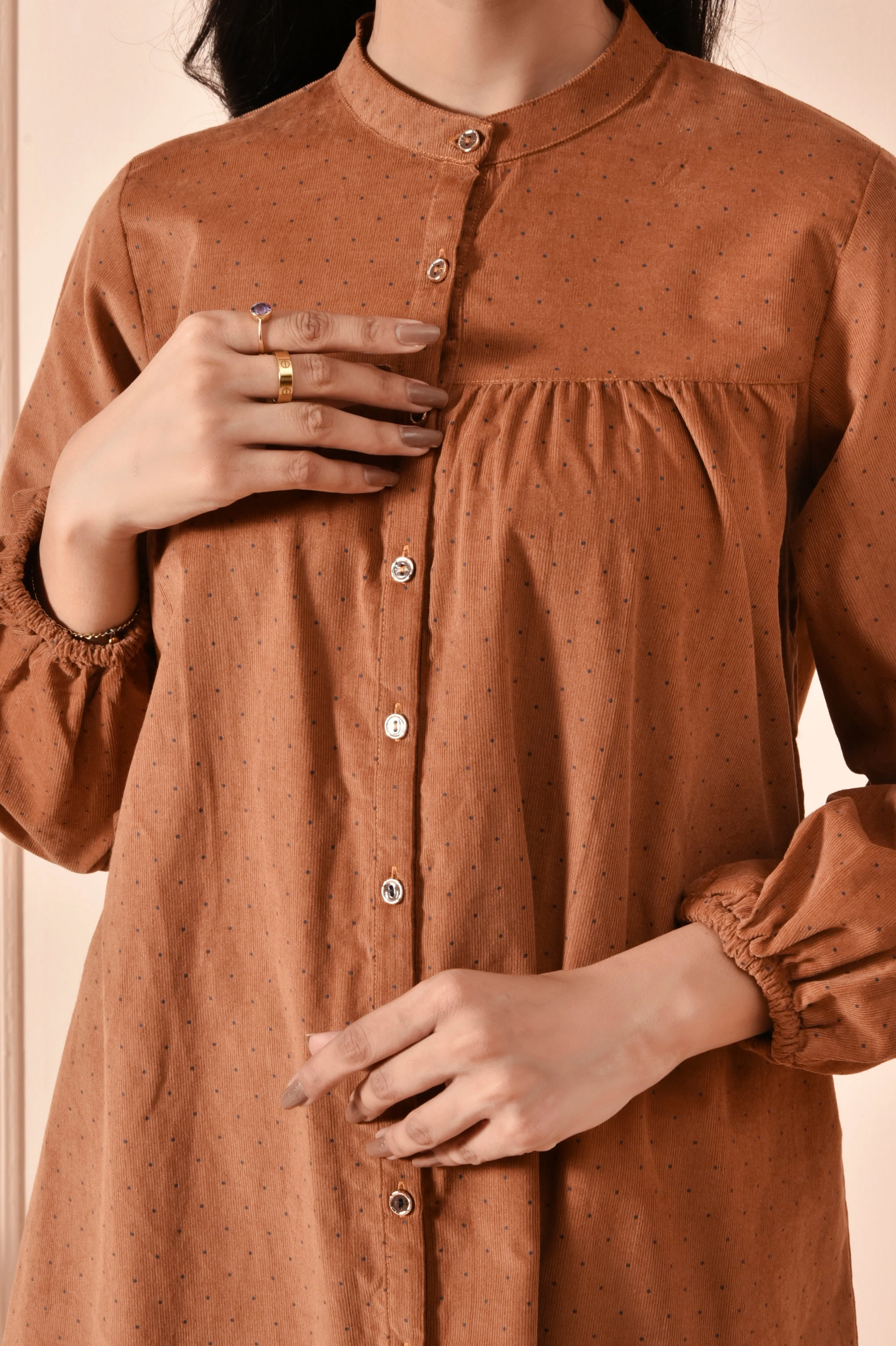 Classic Brown Corduroy Top