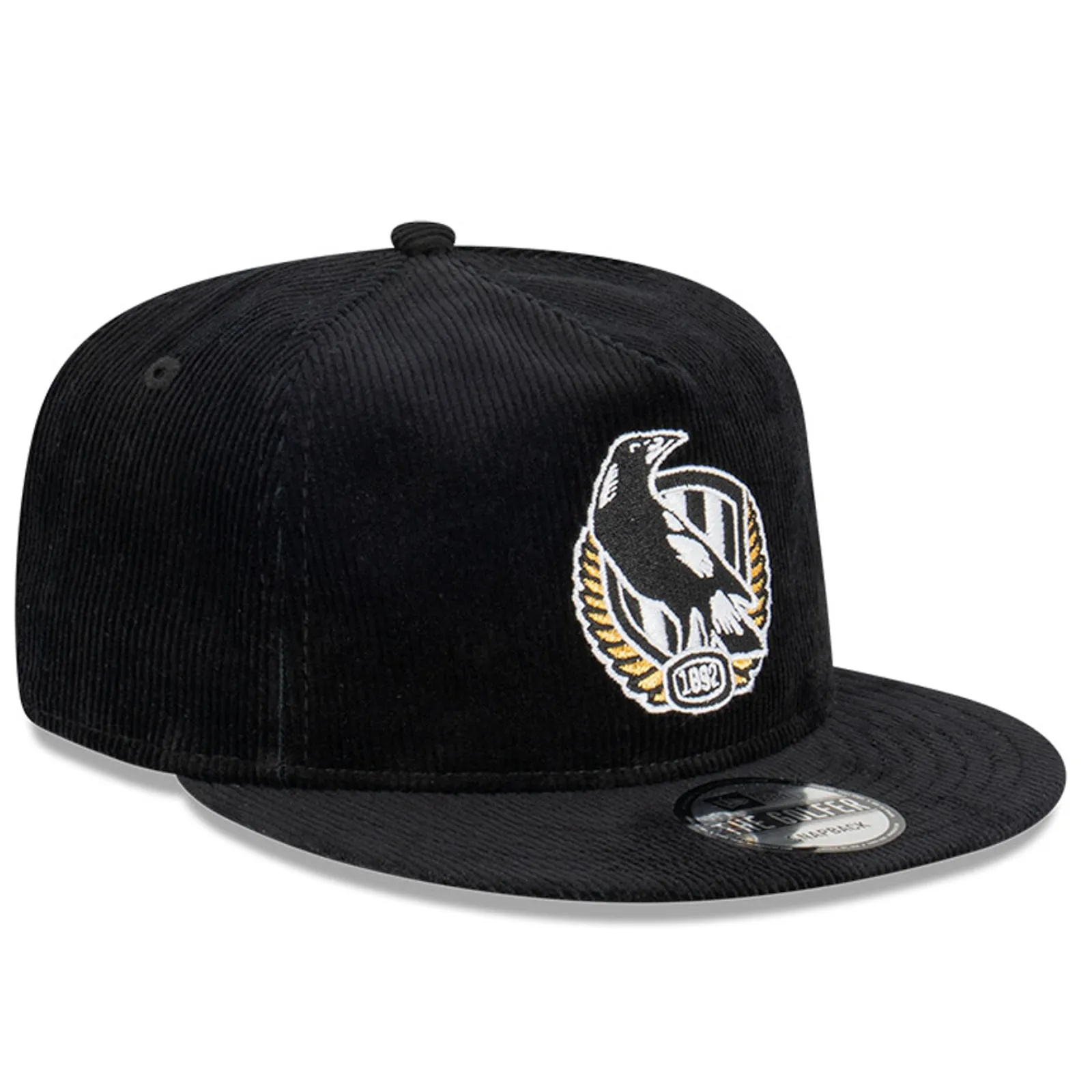 Collingwood Magpies Official Team Colours Corduroy The Golfer Snapback AFL by New Era