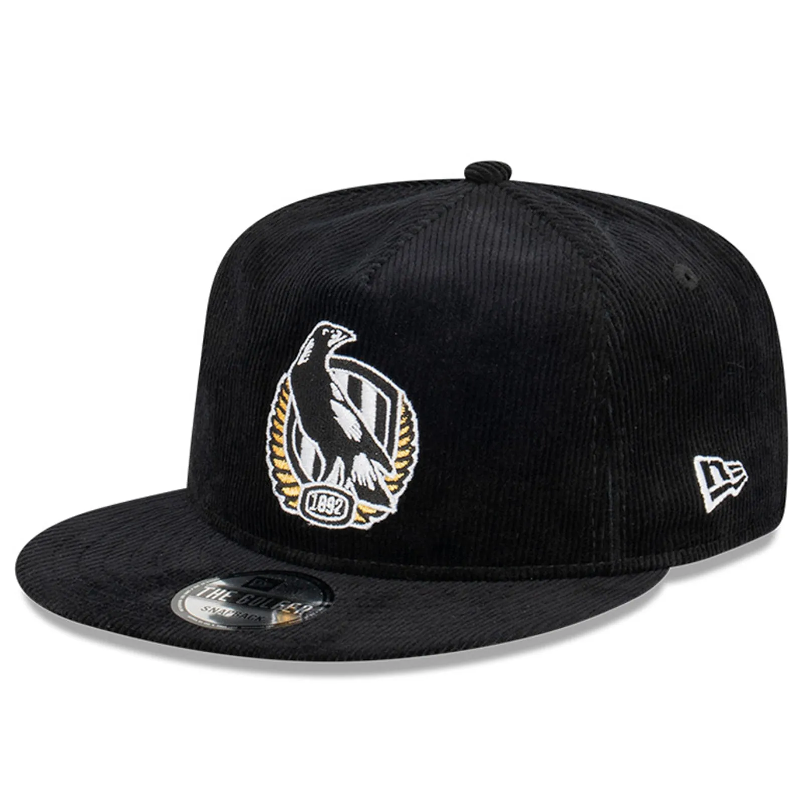 Collingwood Magpies Official Team Colours Corduroy The Golfer Snapback AFL by New Era