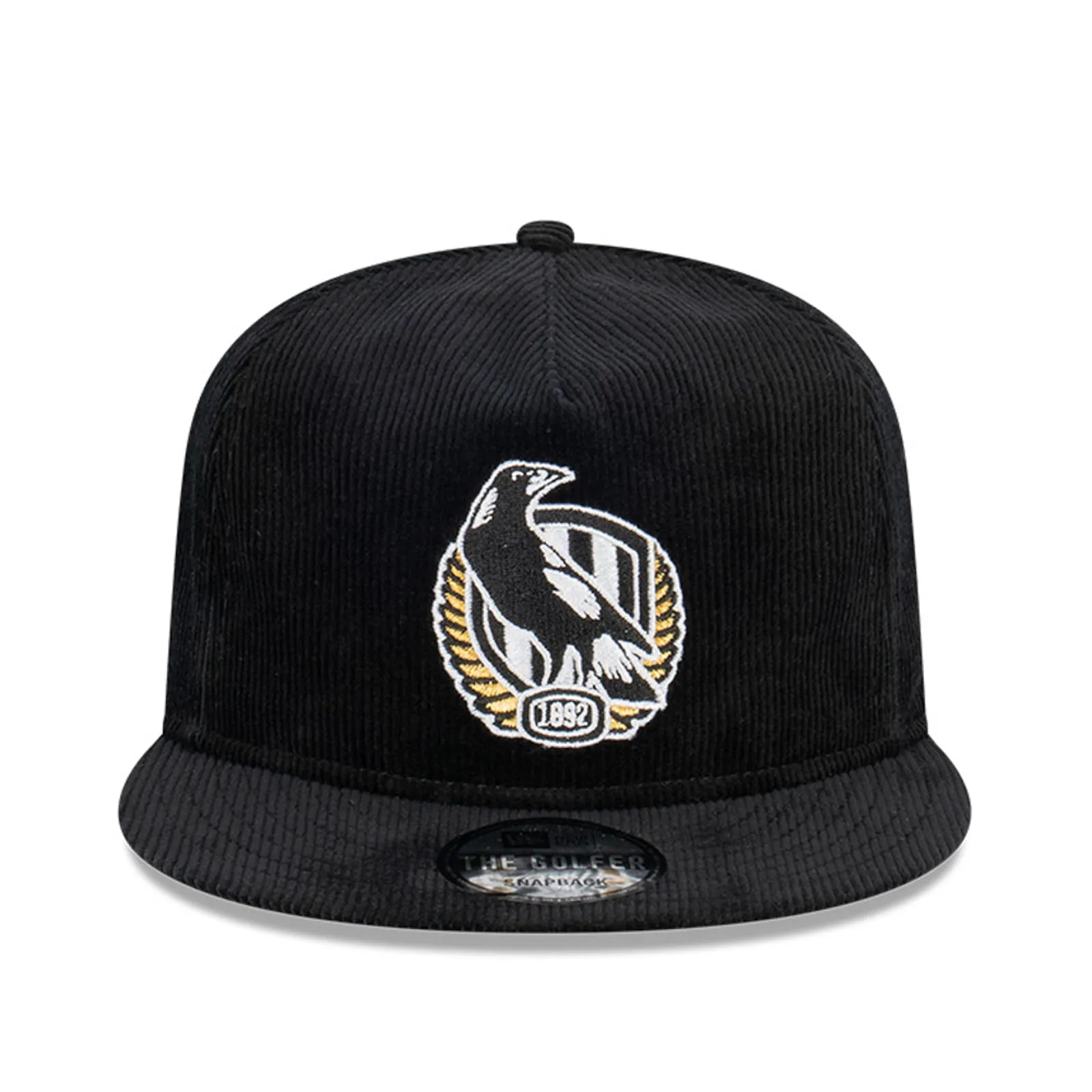 Collingwood Magpies Official Team Colours Corduroy The Golfer Snapback AFL by New Era