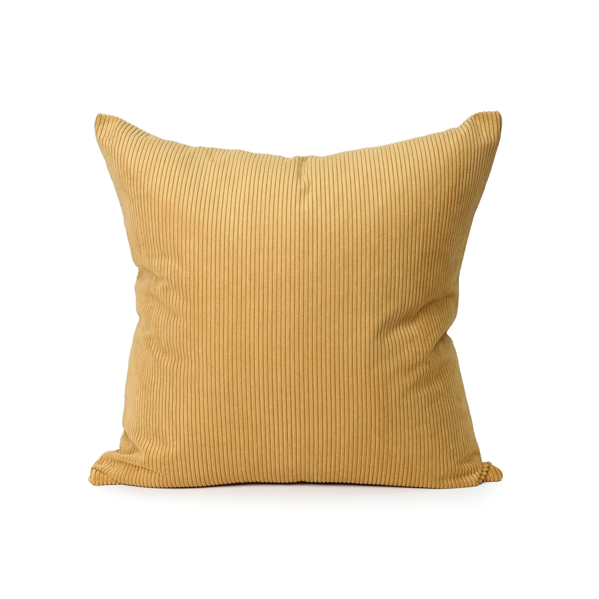 Cord Cushion – Ochre – Feather Fill