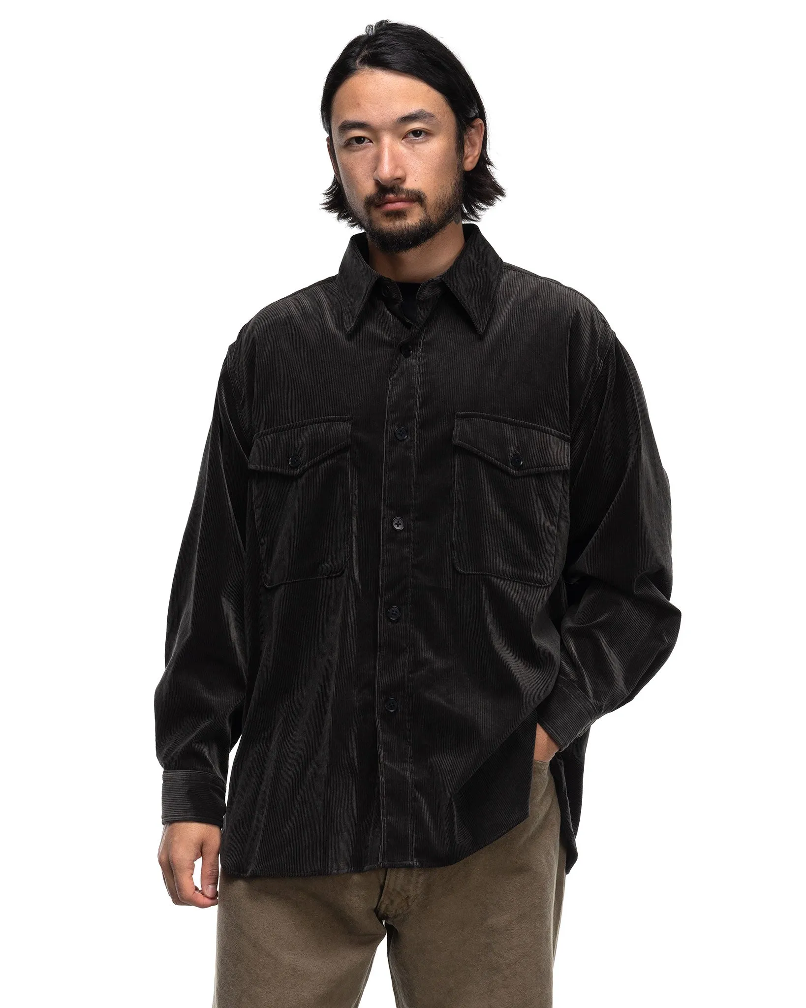 Corduroy C.P.O Shirt Jacket Charcoal