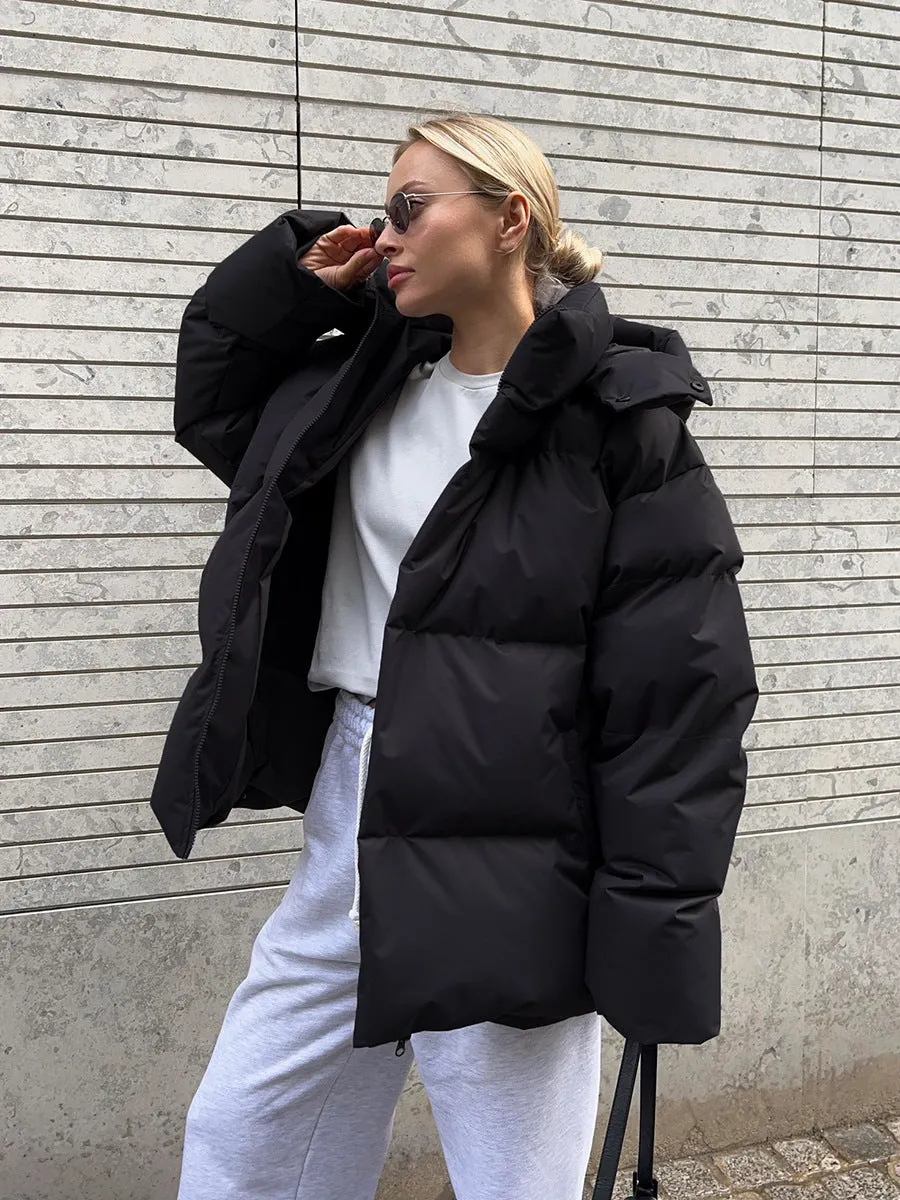 Cotton Padded Jacket Female Loose Cotton Coat Baggy Coat