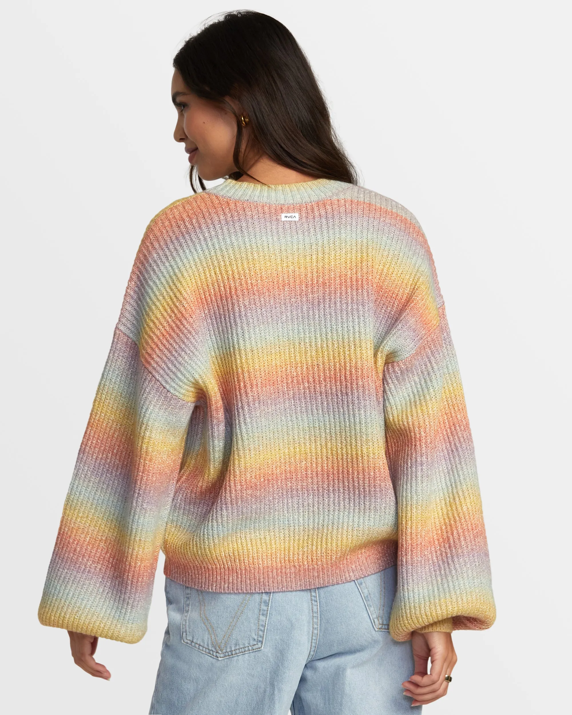 Dip In Pullover Sweater - Sky High