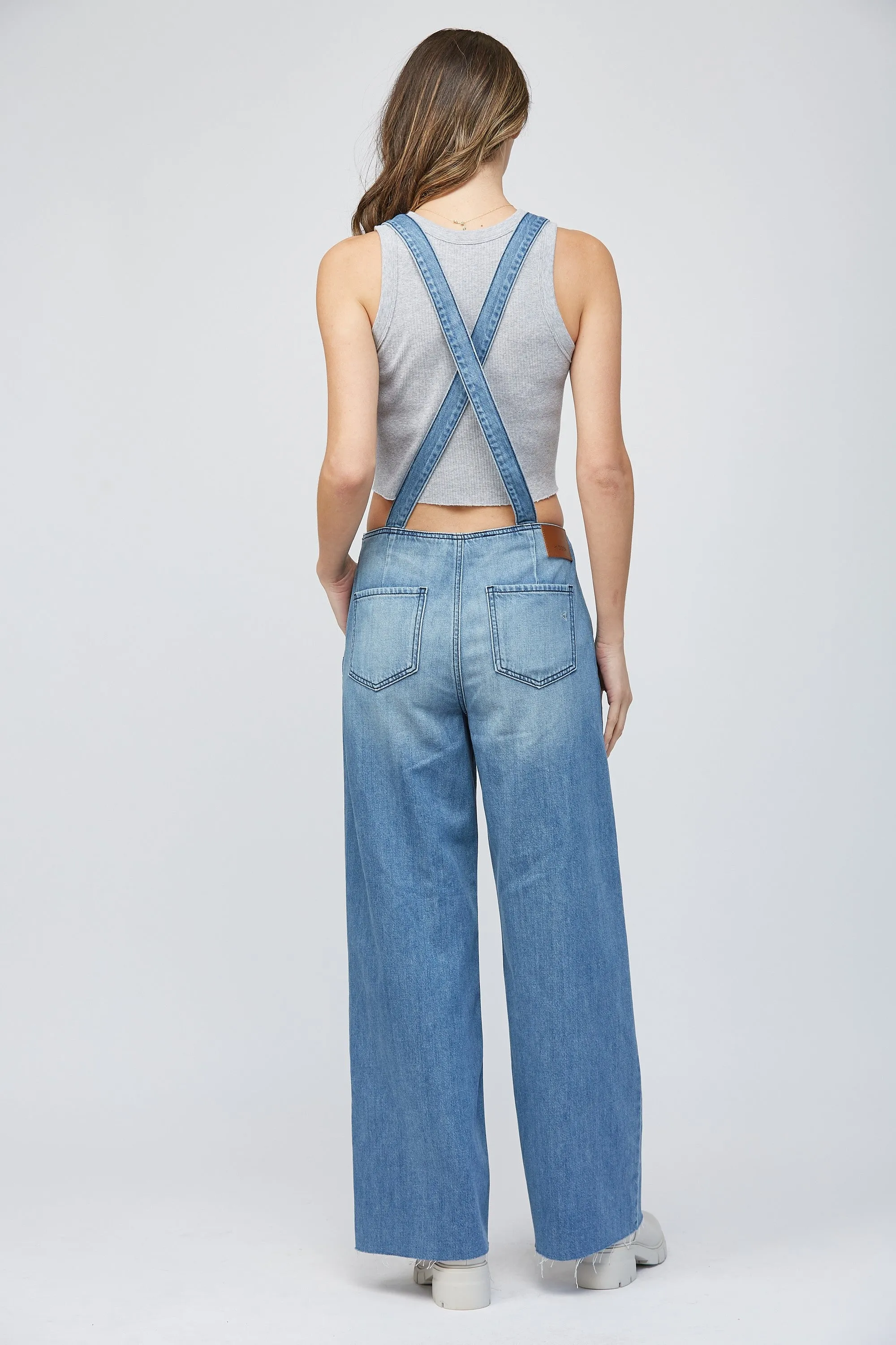 Dylan Medium Wash Super Soft Straight Leg Overall by Hidden