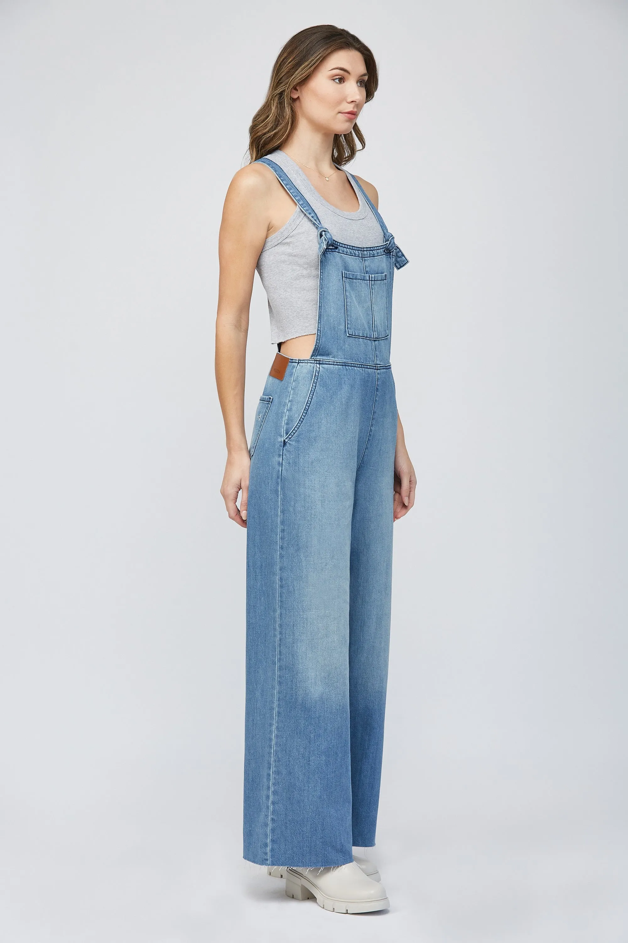 Dylan Medium Wash Super Soft Straight Leg Overall by Hidden