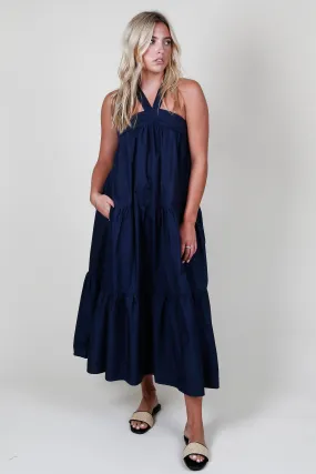 EN SAISON | Relaxed Tiered Maxi Dress - Navy