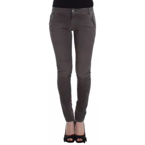 Ermanno Scervino Chic Gray Slim Leg Jeans - Elegance Meets Comfort