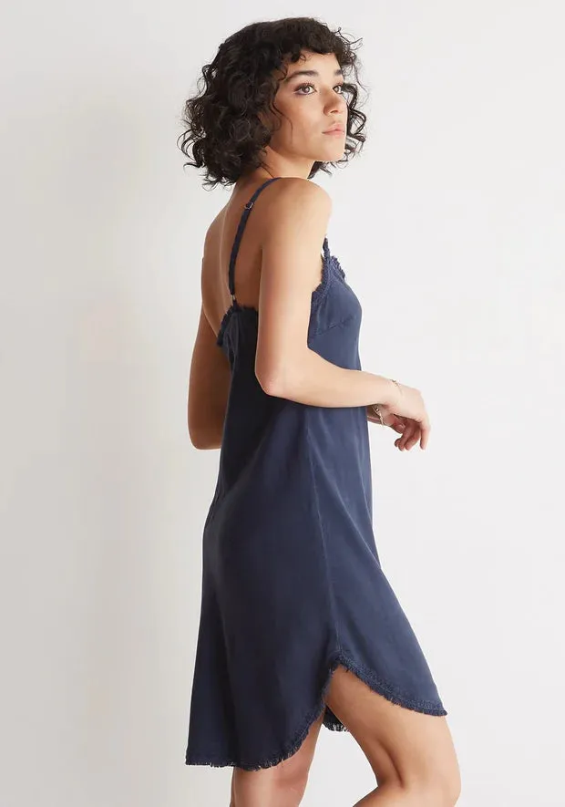 Frayed Cami Dress - Bermuda Navy