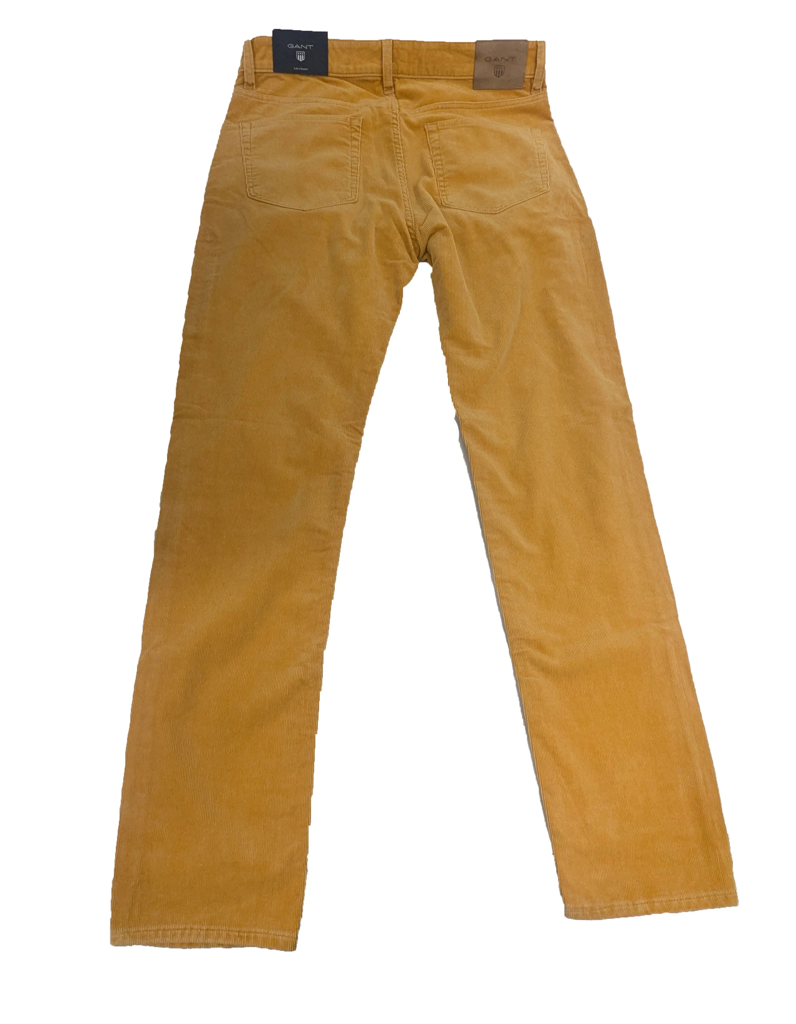 GANT Men's Sunflower Yellow Slim Straight Corduroy Jeans 1000808 Size 32/32