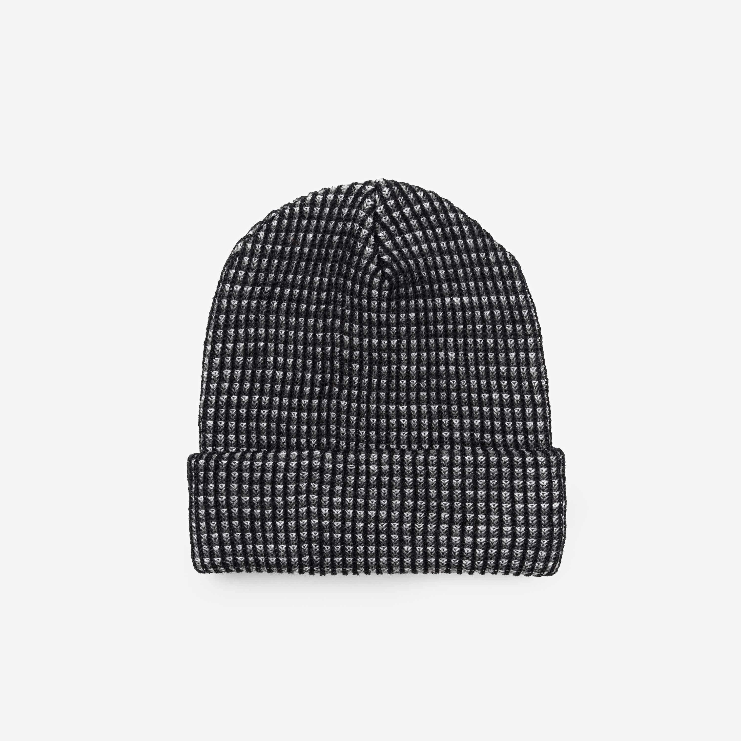 Grid Knit Beanie - Fuchsia