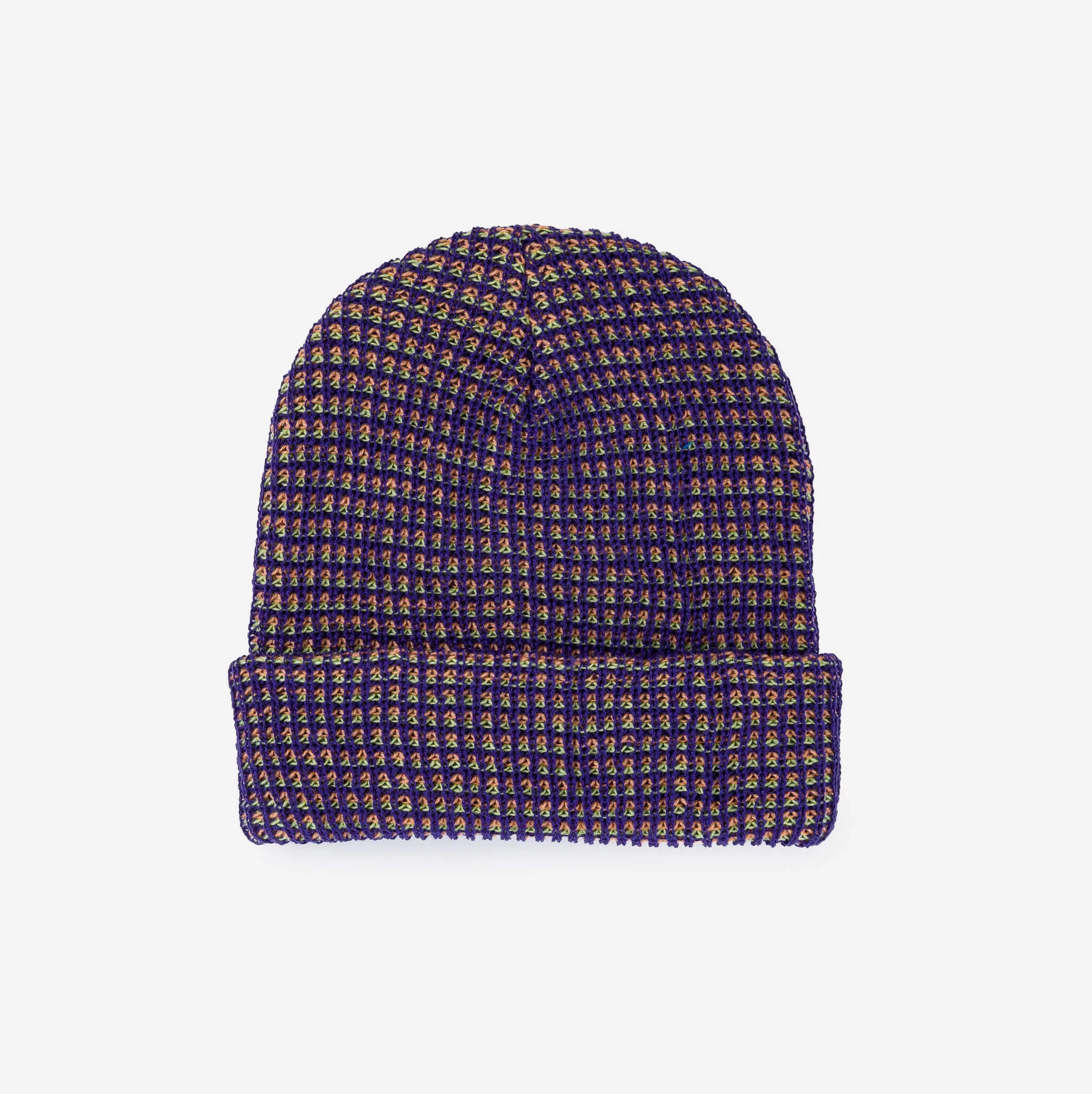 Grid Knit Beanie - Fuchsia