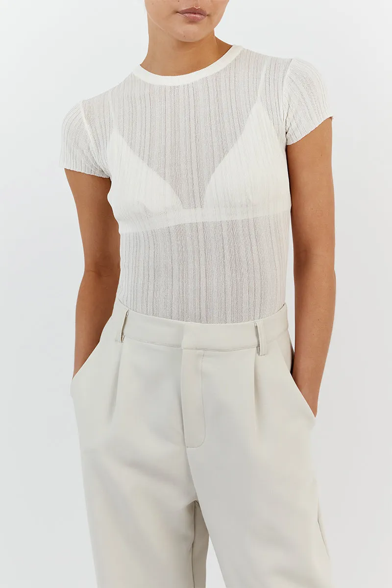 HARPER IVORY CAP SLEEVE TOP