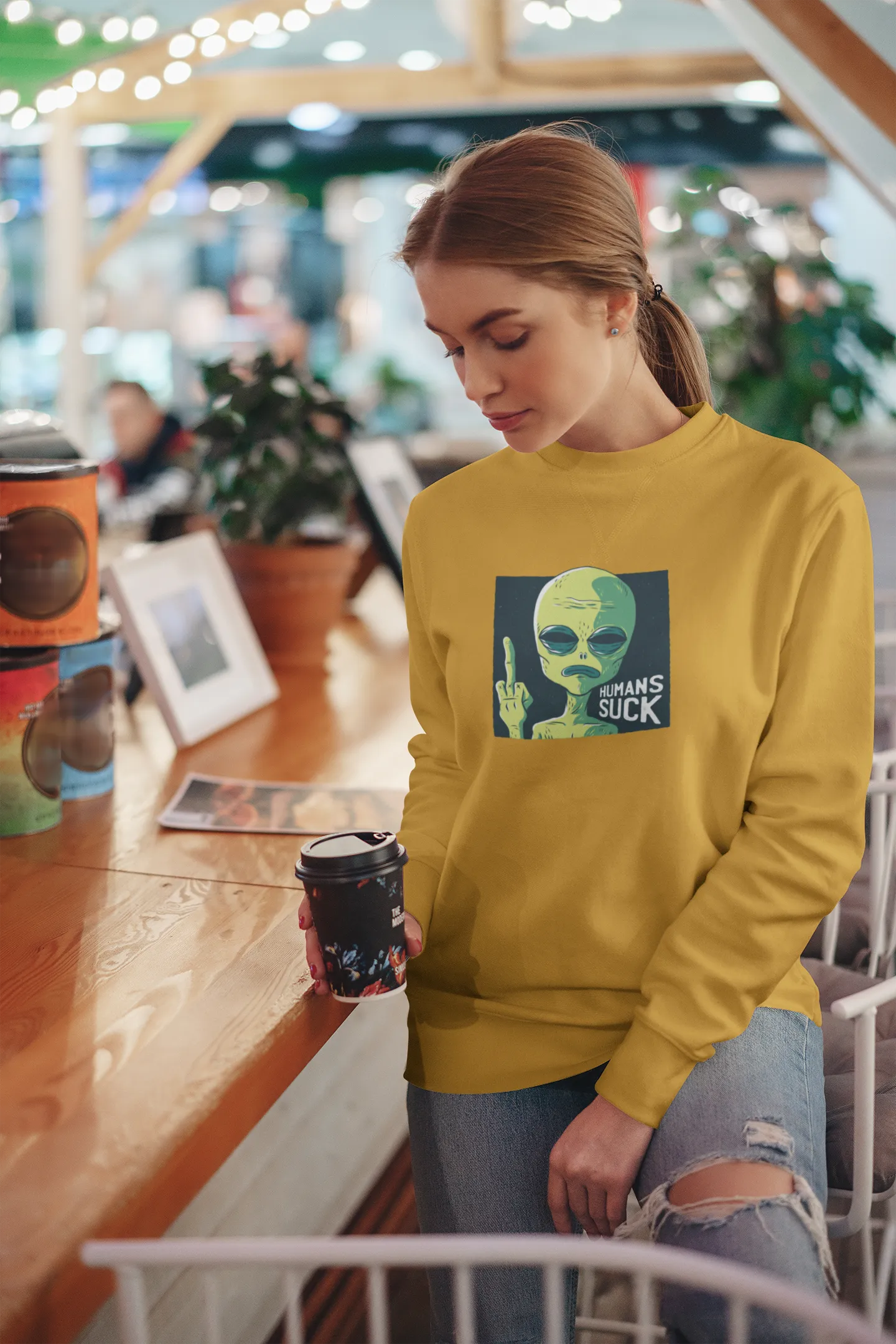 Human Sucks : ALIEN AND SPACE- Winter Sweatshirts