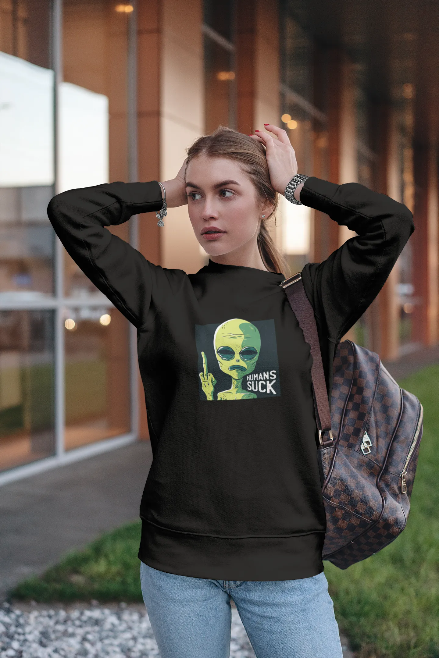 Human Sucks : ALIEN AND SPACE- Winter Sweatshirts