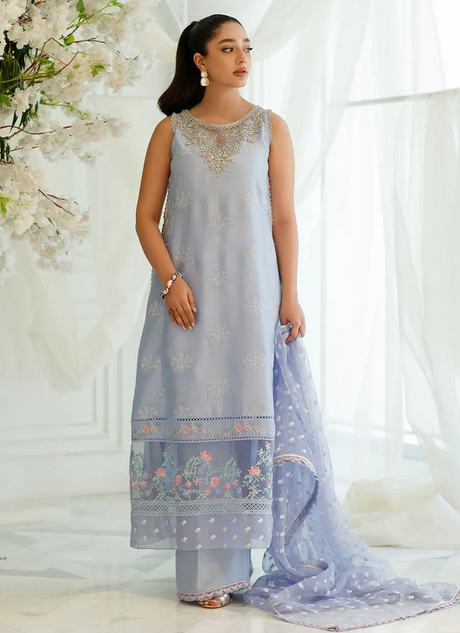 Izmir Periwinkle Shirt and Dupatta