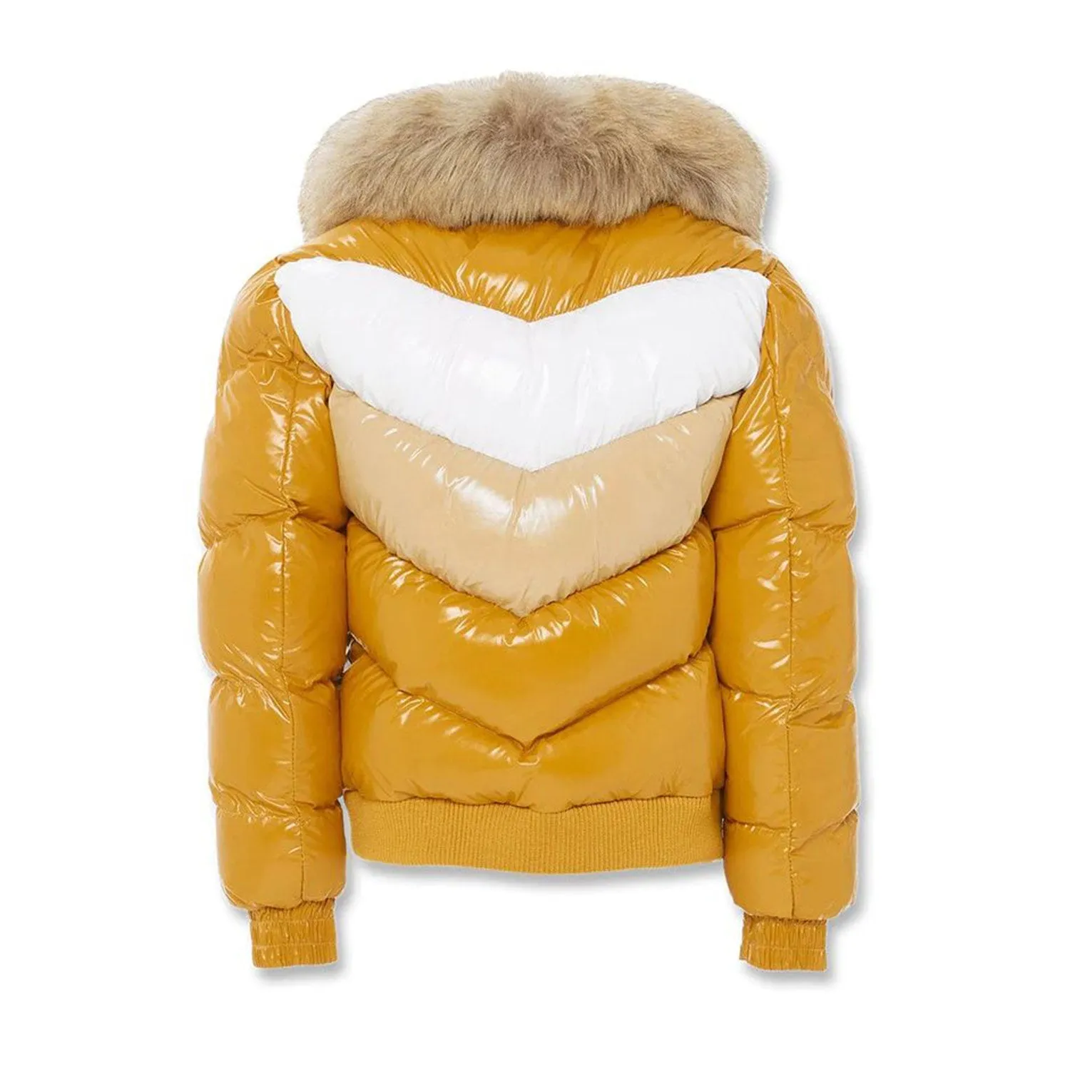 Jordan Craig Color Blocked Boys Puffer Jacket Wheat