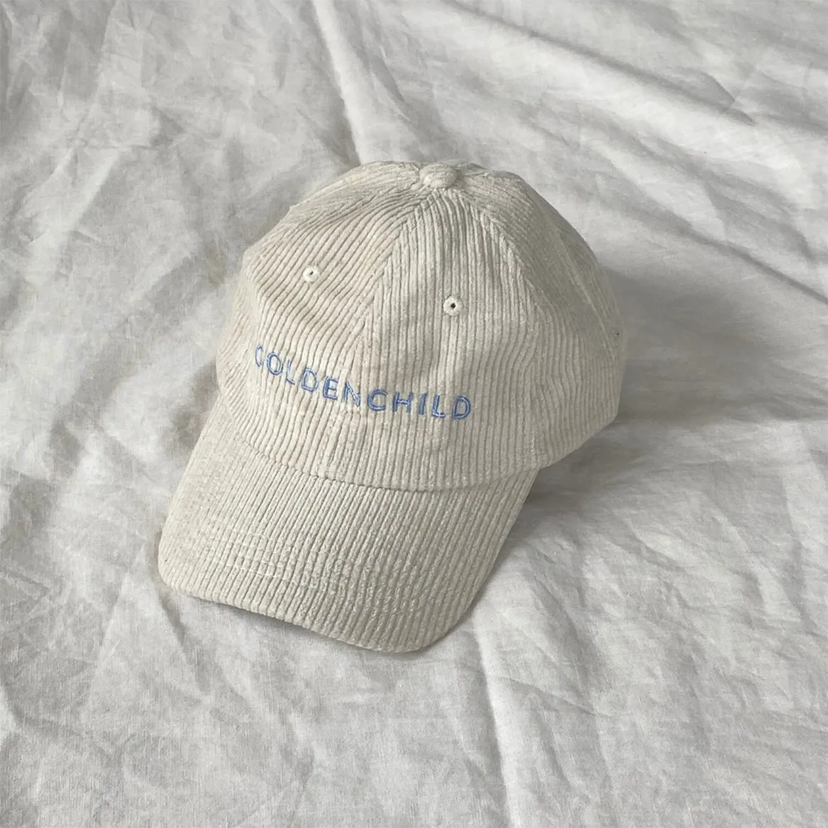 Kids Corduroy Cap - White