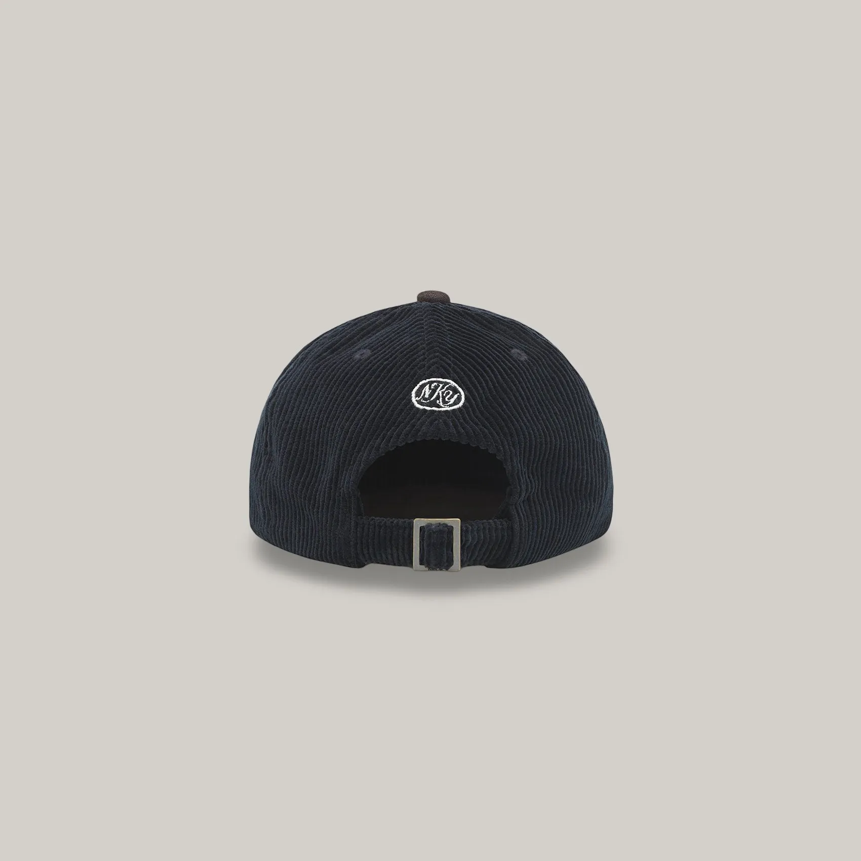 KNICKERBOCKER SCRIPT CORDUROY HAT - BLACK