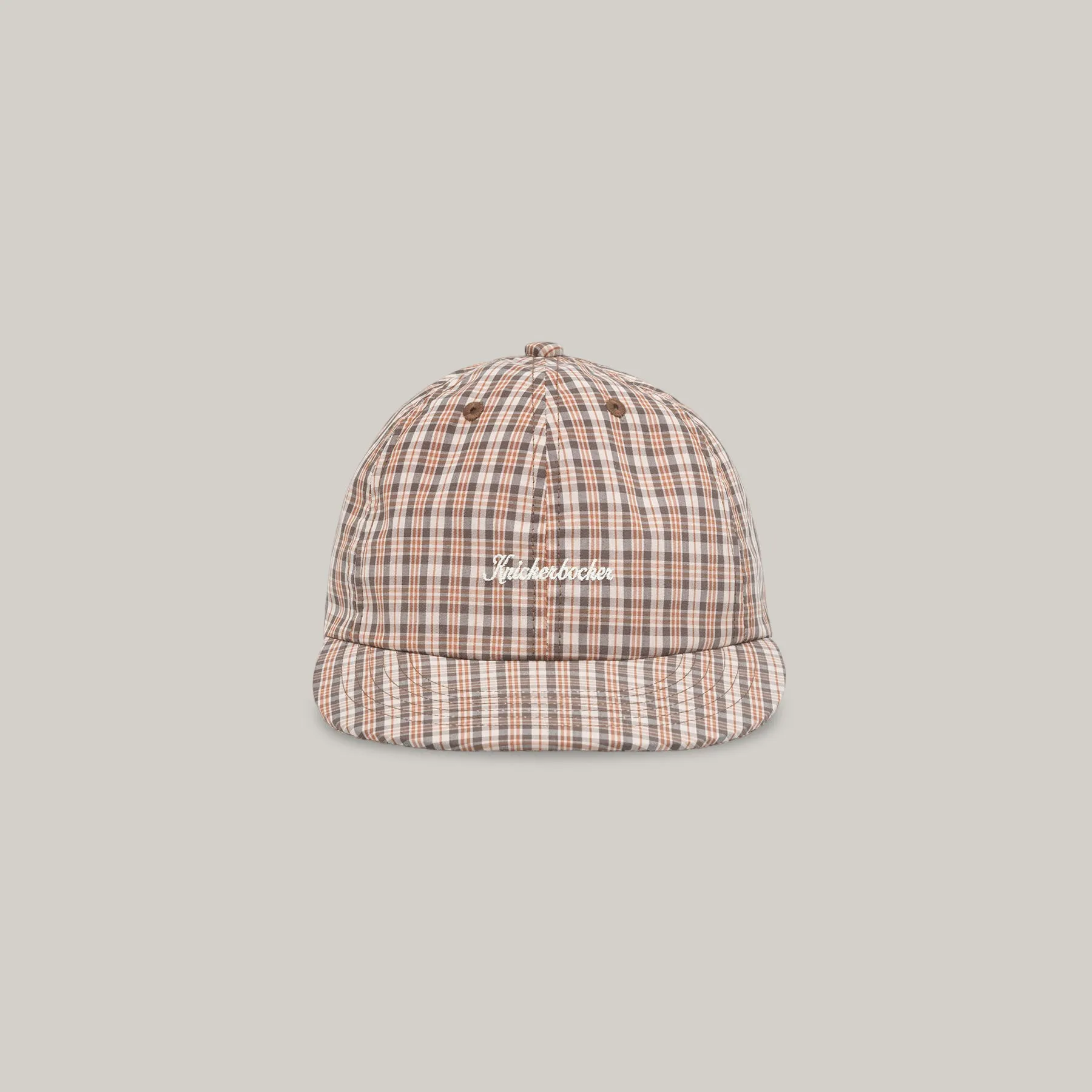 KNICKERBOCKER SERVICE COTTON & NYLON CAP - TAN PLAID