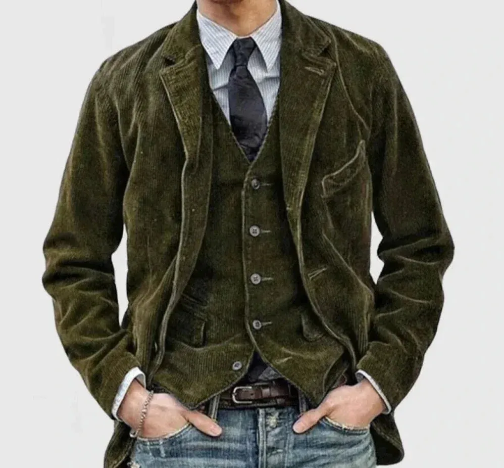 Lachlan - Corduroy Blazer and Vest Set