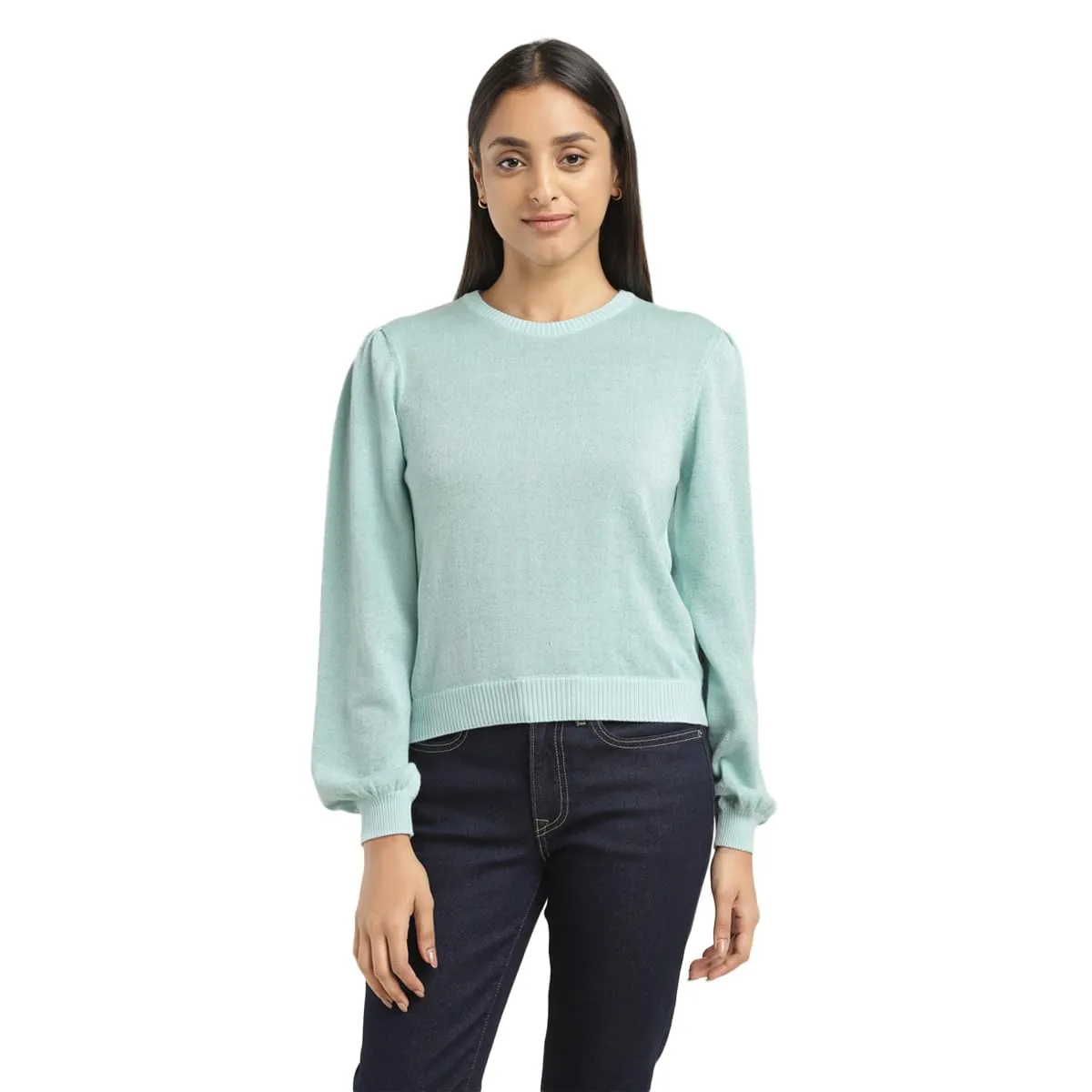 Levi's Women's Cotton Blend Casual Sweater (A3923-0006_Blue